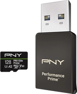 PNY Pro Elite Prime R200/W150 microSDXC 128GB USB-Kit, UHS-I U3, A2, Class 10