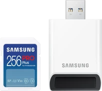 Samsung PRO Plus for Professionals R180/W130 SDXC 256GB USB-Kit, UHS-I U3, Class 10
