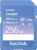 SanDisk Creator R280/W150 SDXC 256GB, UHS-II U3, Class 10