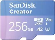 SanDisk Creator R190/W130 microSDXC 256GB Kit, UHS-I U3, A2, Class 10
