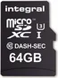Integral Dash Cam and Security Camera R95/W60 microSDXC 64GB Kit, UHS-I U3, Class 10
