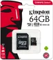Kingston Canvas Select R80 microSDXC 64GB Kit, UHS-I U1, Class 10