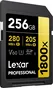Lexar Professional 1800x Gold Series R280/W205 SDXC 256GB, UHS-II U3, Class 10