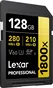 Lexar Professional 1800x Gold Series R280/W210 SDXC 128GB, UHS-II U3, Class 10