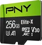 PNY Elite-X R100 microSDXC 256GB Kit, UHS-I U3, A1, Class 10
