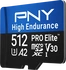 PNY Pro Elite High Endurance R100/W90 microSDXC 512GB Kit, UHS-I U3, A2, Class 10