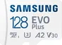 Samsung EVO Plus 2021 R130 microSDXC 128GB Kit, UHS-I U3, A2, Class 10