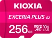 KIOXIA EXCERIA PLUS G2 R100/W90 microSDXC 256GB Kit, UHS-I U3, A1, Class 10