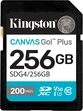 Kingston Canvas Go! Plus Gen4 R200/W160 SDXC 256GB, UHS-I U3, Class 10