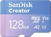 SanDisk Creator R190/W90 microSDXC 128GB Kit, UHS-I U3, A2, Class 10