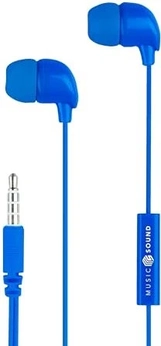 MusicSound colour in-ear 3.5mm jack синій
