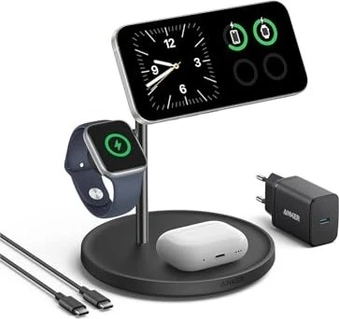 Anker MagGo бездротова зарядна станція (3-в-1 Stand) black