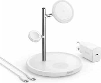 Anker MagGo бездротова зарядна станція (3-в-1 Stand) white