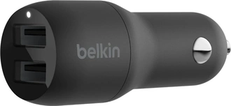 Belkin BoostCharge Dual USB-A автомобільна зарядка 24W black