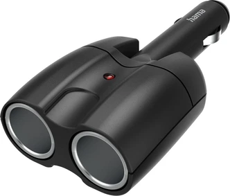 Hama 2-way splitter для cigarette lighter socket 180° Gelenkstecker 12V black