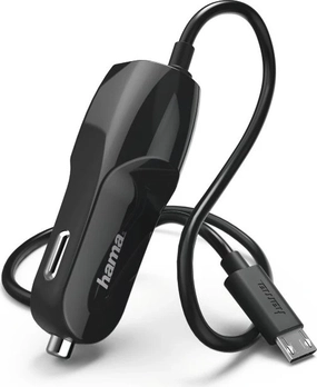 Hama автомобільна зарядка micro USB 1.0A black