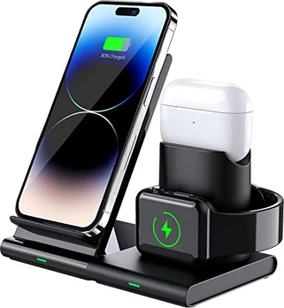 Hoidokly 3 in 1 бездротова зарядка black
