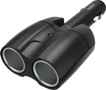Hama 2-way splitter для cigarette lighter socket 180° Gelenkstecker 12V black