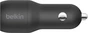Belkin BoostCharge Dual USB-A автомобільна зарядка 24W + USB-A to USB-C black