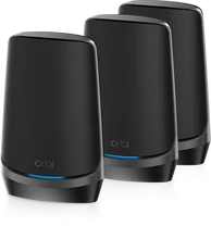 Netgear Orbi Wi-Fi 6E, 960 series, AXE11000, RBKE963B, black, Router and 2x satellite set, 3er-Bundle